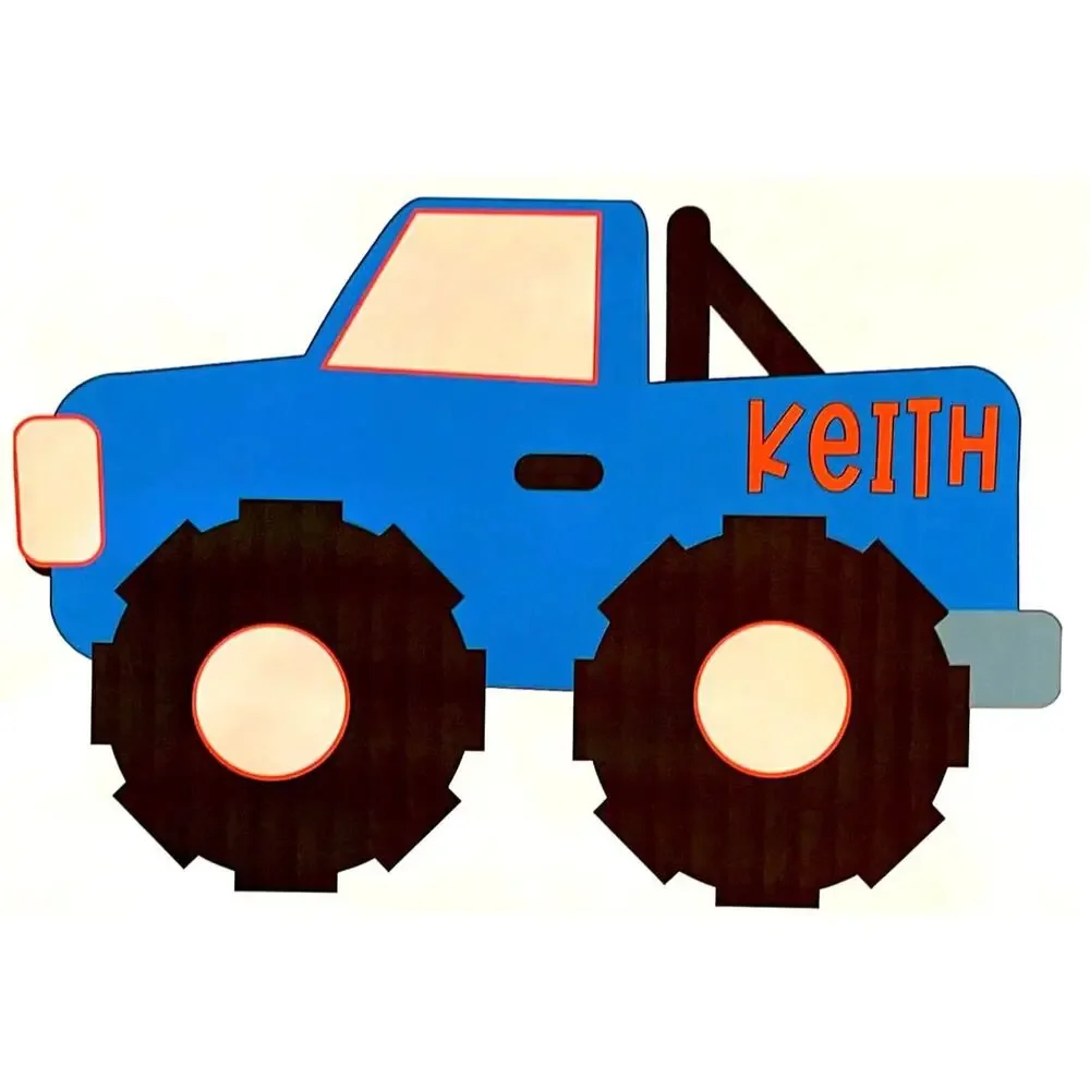 Monster Trucks & Tractors personalized. 16 x 16 linen cover only
